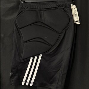 Adidas Men's Goalie Black Padded Athletic Soccer Shorts - S